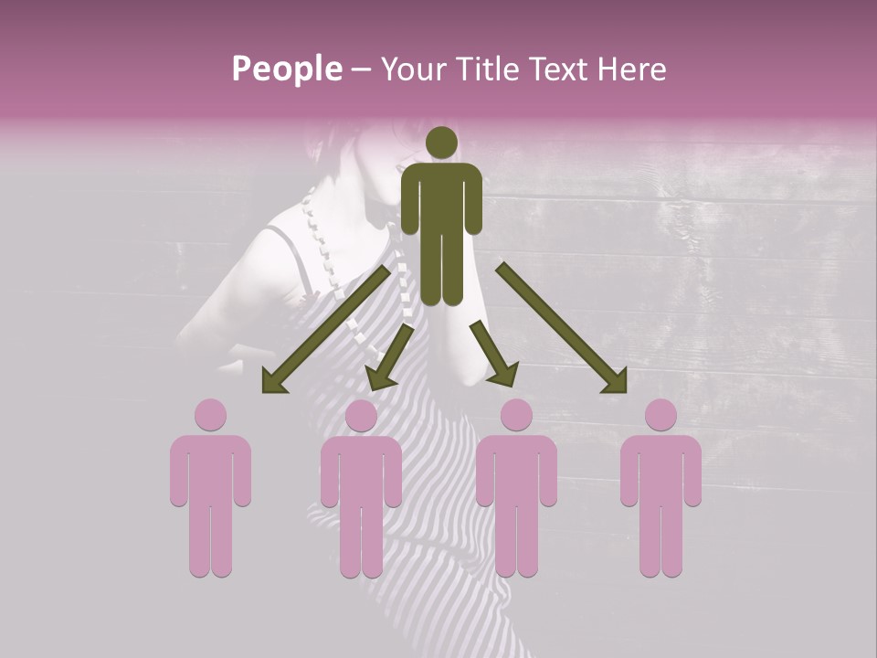 Cap Pretty Caucasian PowerPoint Template