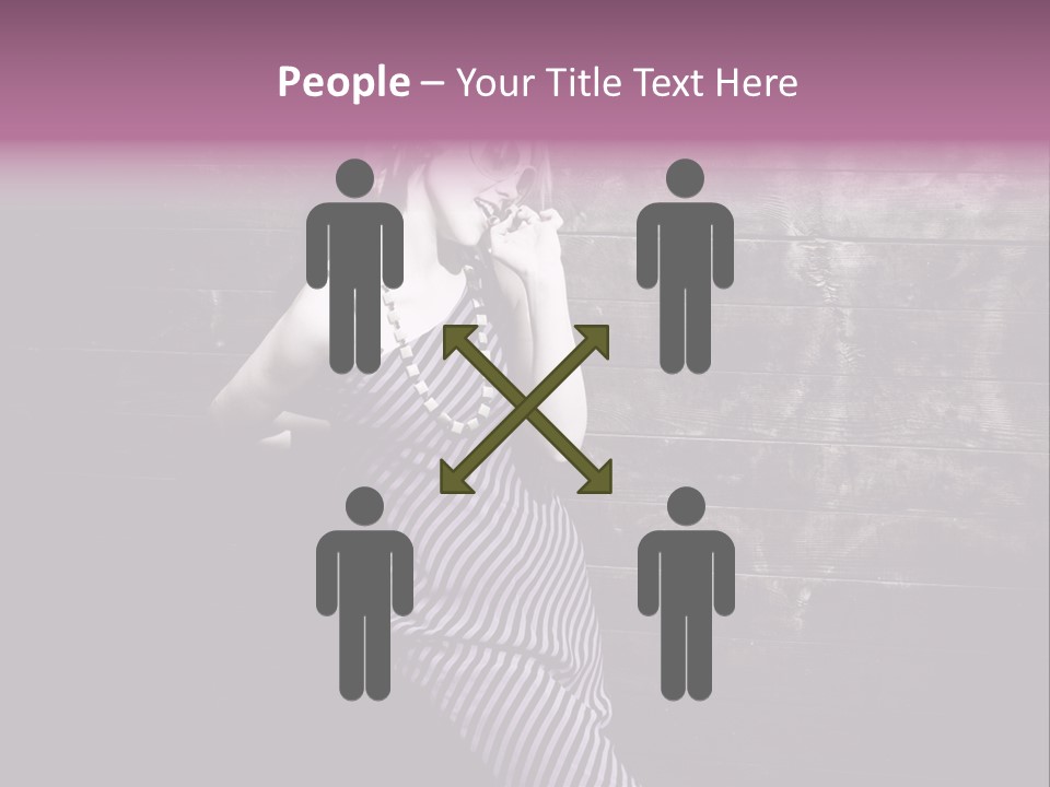 Cap Pretty Caucasian PowerPoint Template