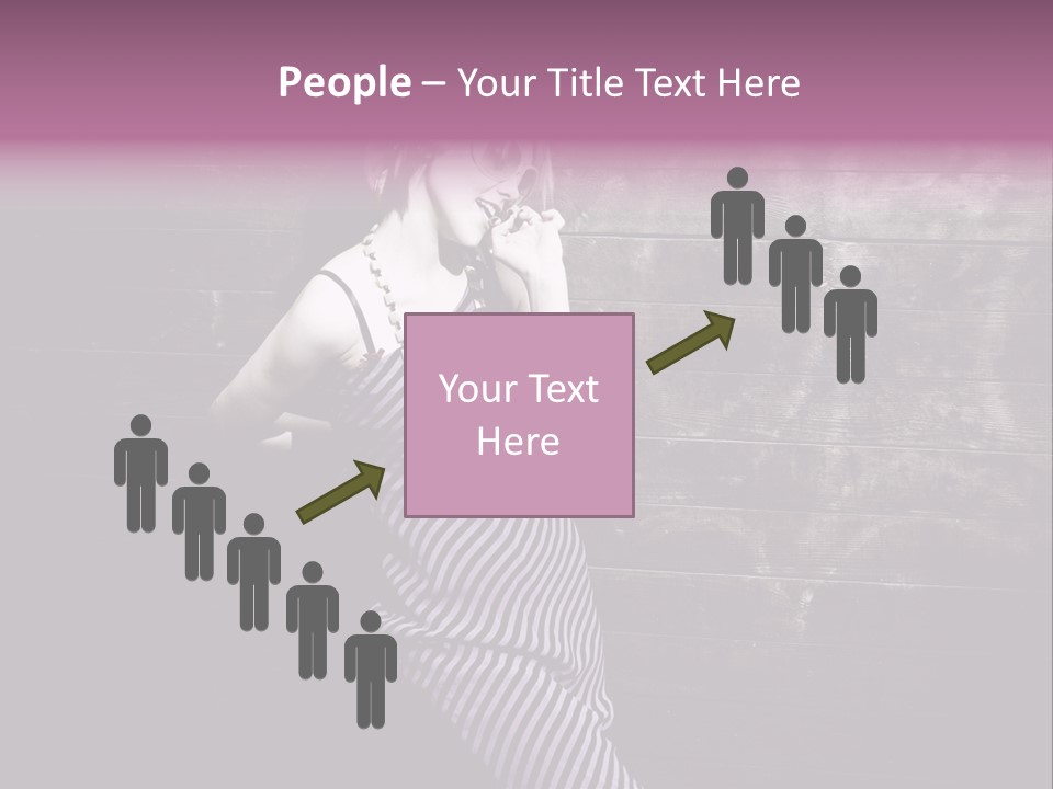 Cap Pretty Caucasian PowerPoint Template