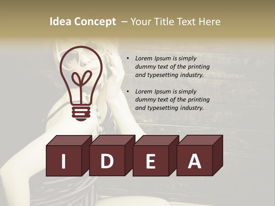 Wordpress Theme With Big Header PowerPoint Template