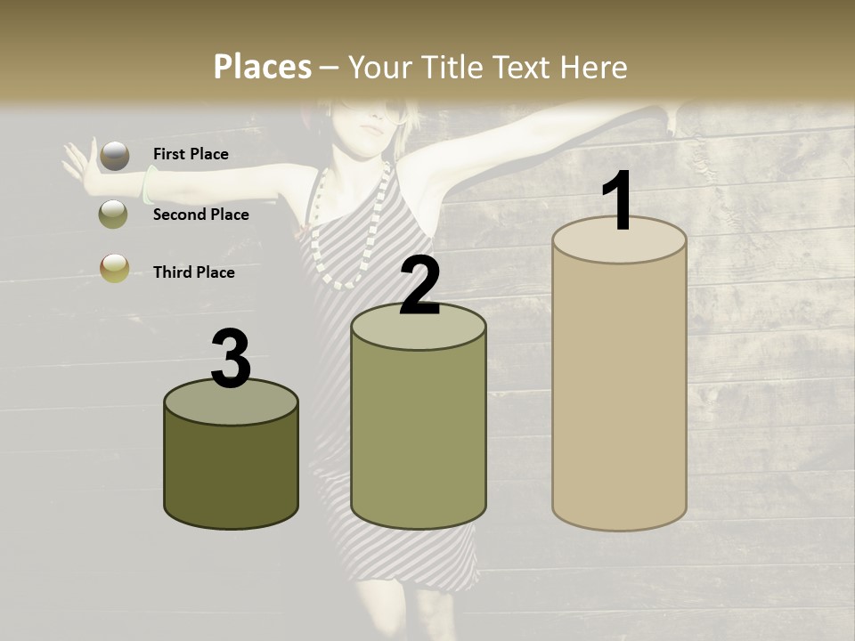 Cute Shirt Girl PowerPoint Template