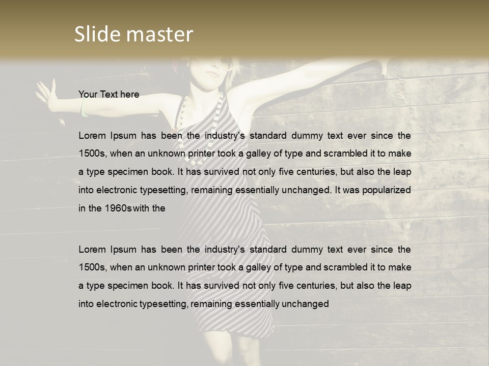 Cute Shirt Girl PowerPoint Template