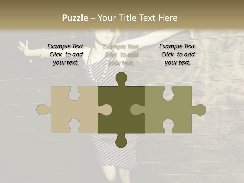 Cute Shirt Girl PowerPoint Template