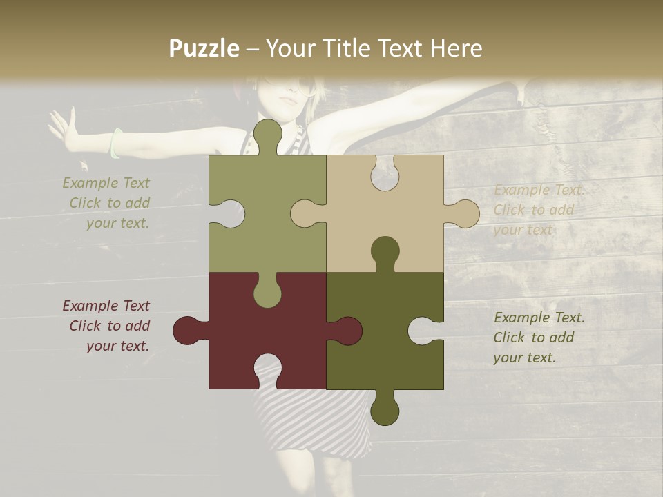 Cute Shirt Girl PowerPoint Template