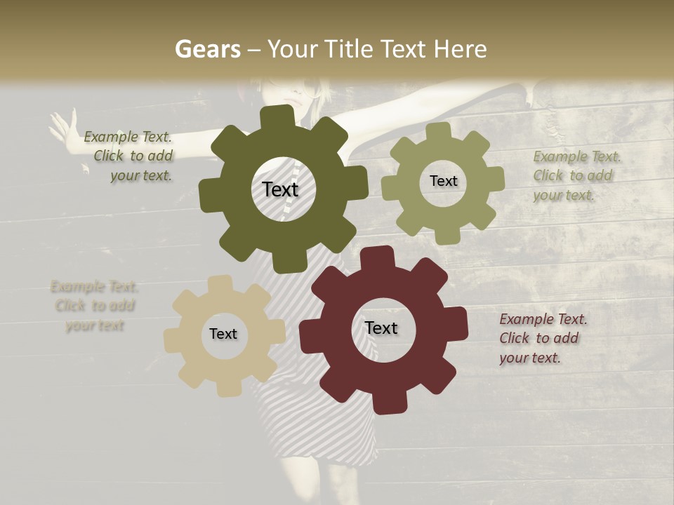 Cute Shirt Girl PowerPoint Template