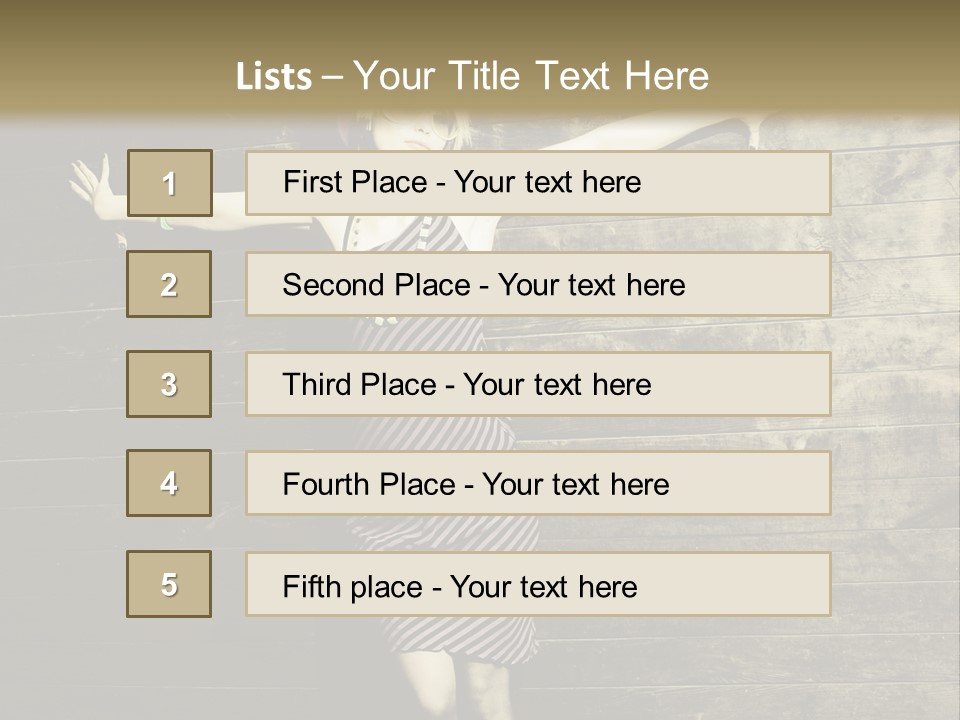 Cute Shirt Girl PowerPoint Template