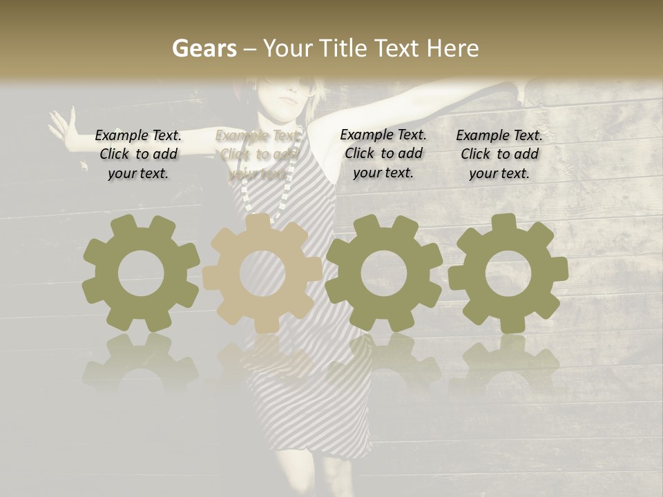 Cute Shirt Girl PowerPoint Template