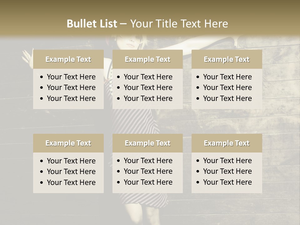 Cute Shirt Girl PowerPoint Template