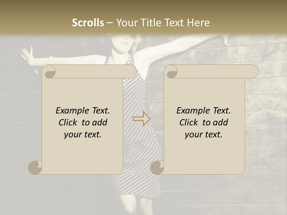 Cute Shirt Girl PowerPoint Template