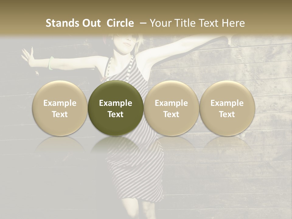 Cute Shirt Girl PowerPoint Template