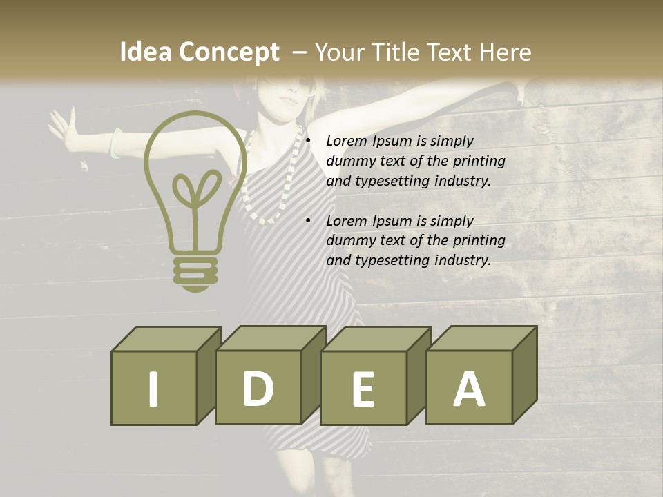 Cute Shirt Girl PowerPoint Template