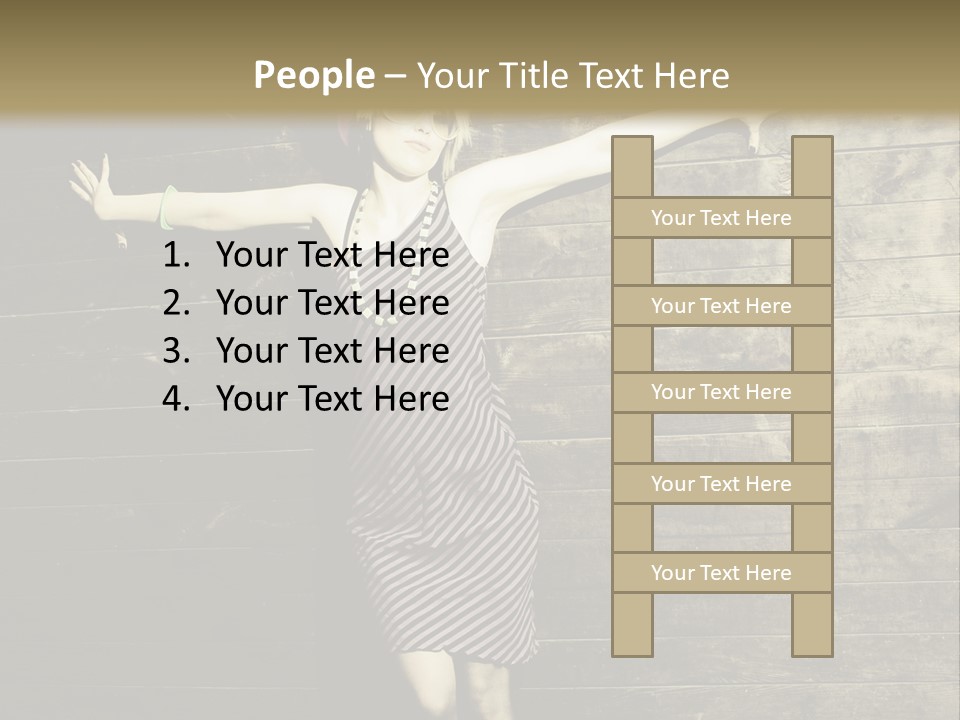 Cute Shirt Girl PowerPoint Template