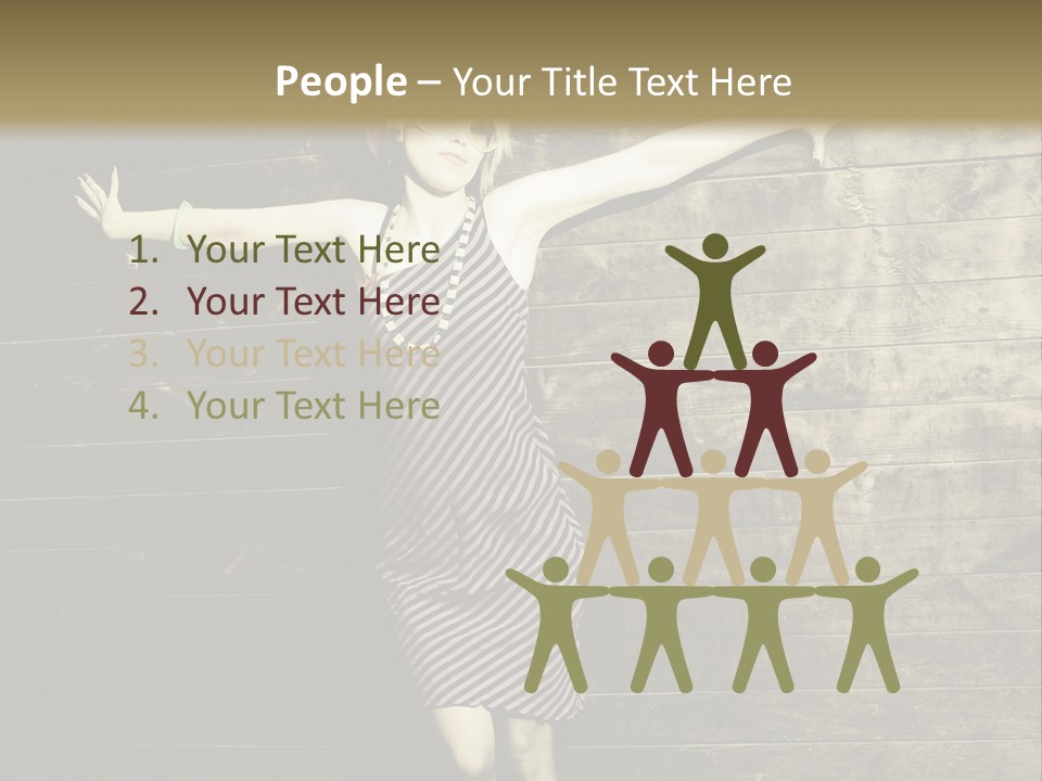 Cute Shirt Girl PowerPoint Template