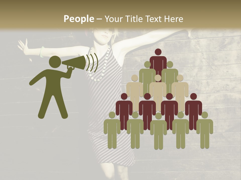 Cute Shirt Girl PowerPoint Template