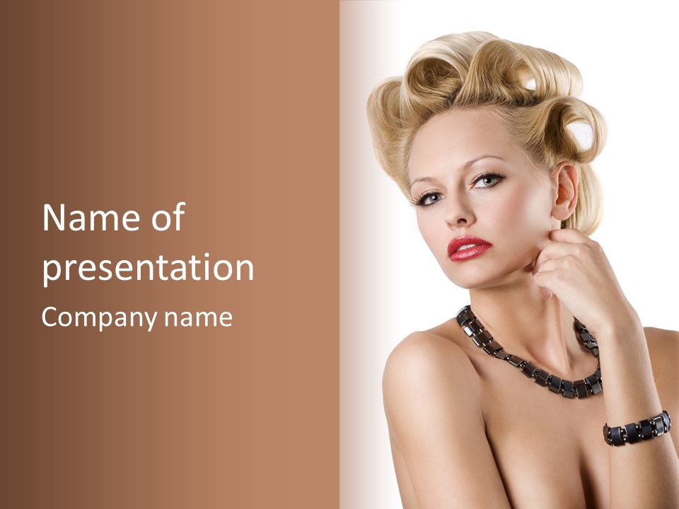 Retro Model Pretty PowerPoint Template