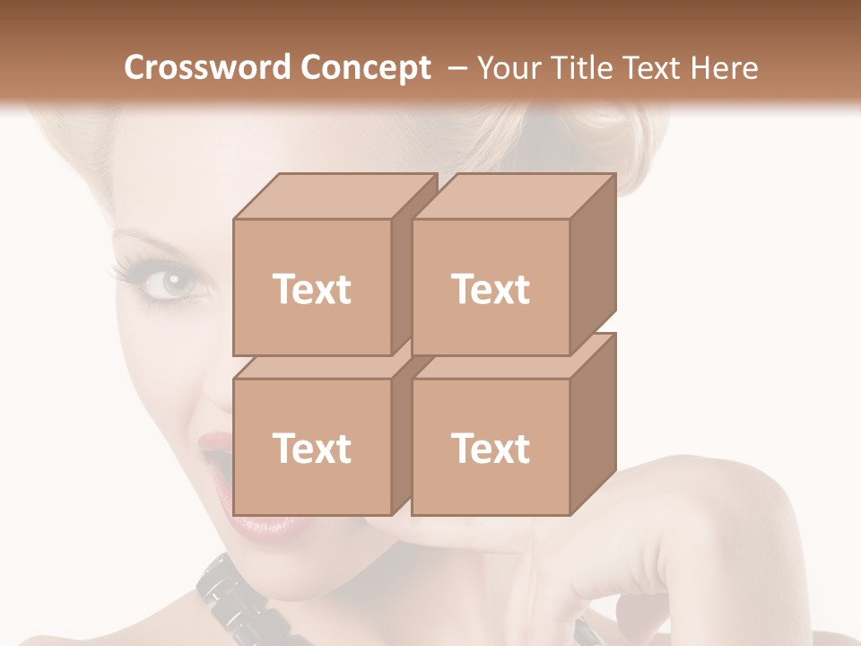 Woman Funny Face PowerPoint Template