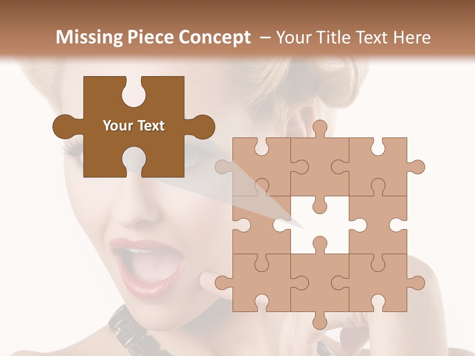 Woman Funny Face PowerPoint Template