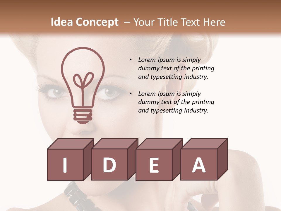 Woman Funny Face PowerPoint Template