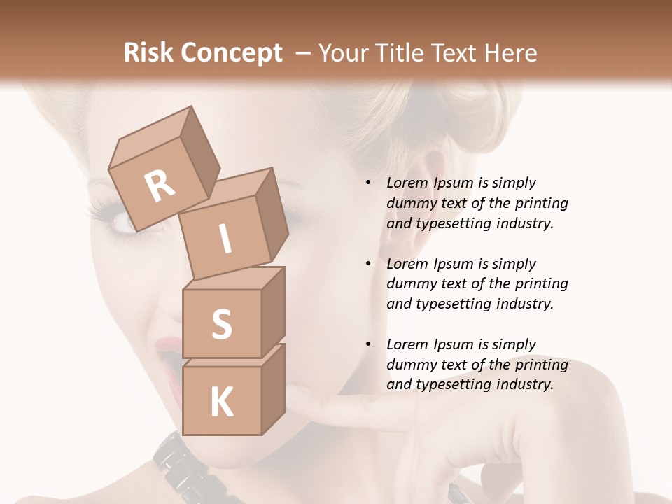 Woman Funny Face PowerPoint Template