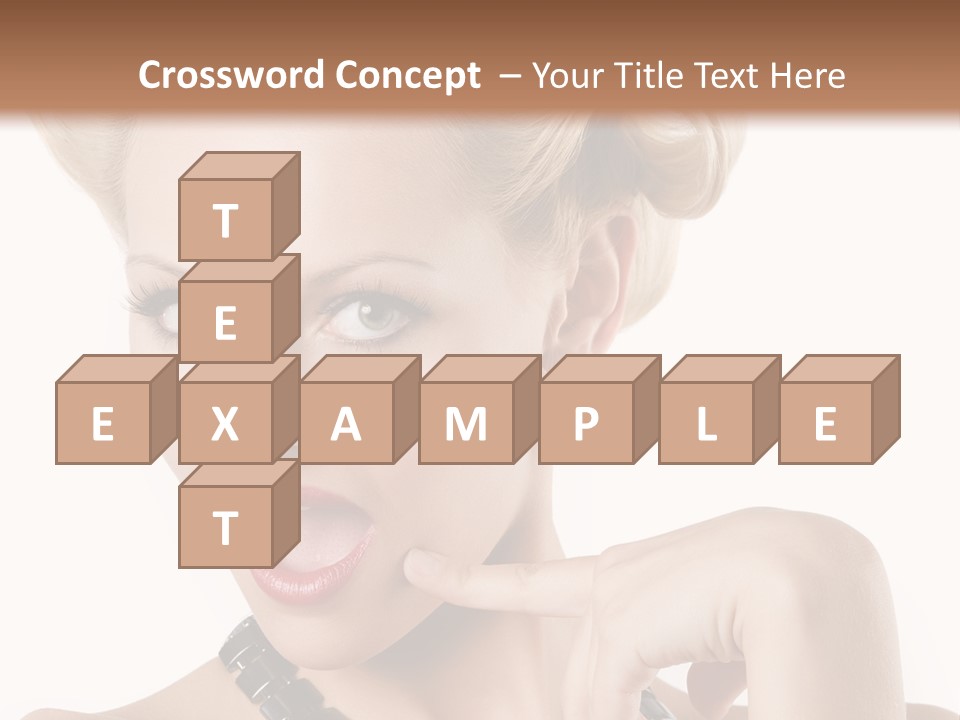 Woman Funny Face PowerPoint Template