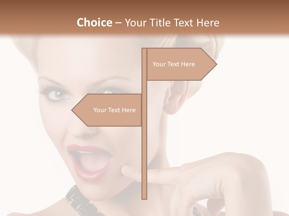 Woman Funny Face PowerPoint Template