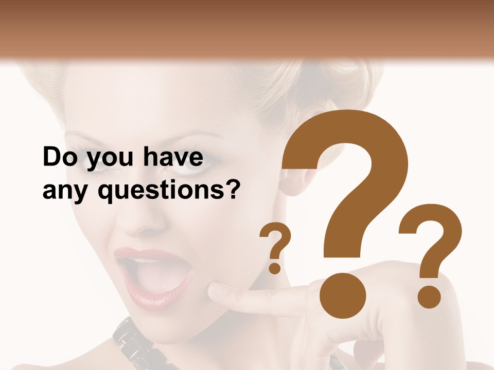 Woman Funny Face PowerPoint Template