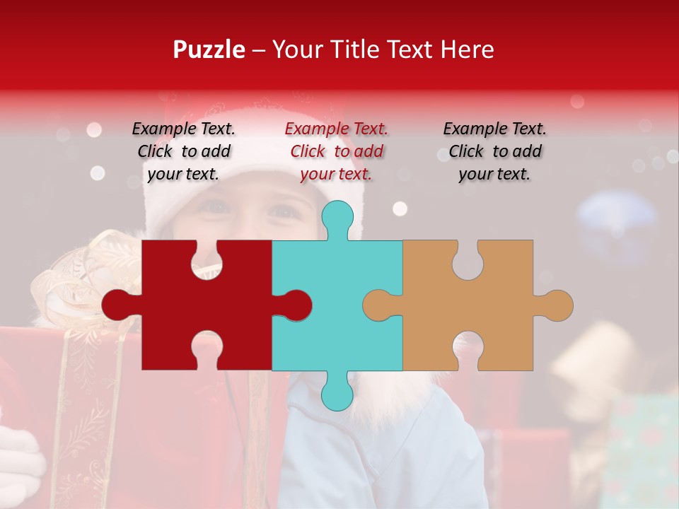 Children Christmas Gifts PowerPoint Template