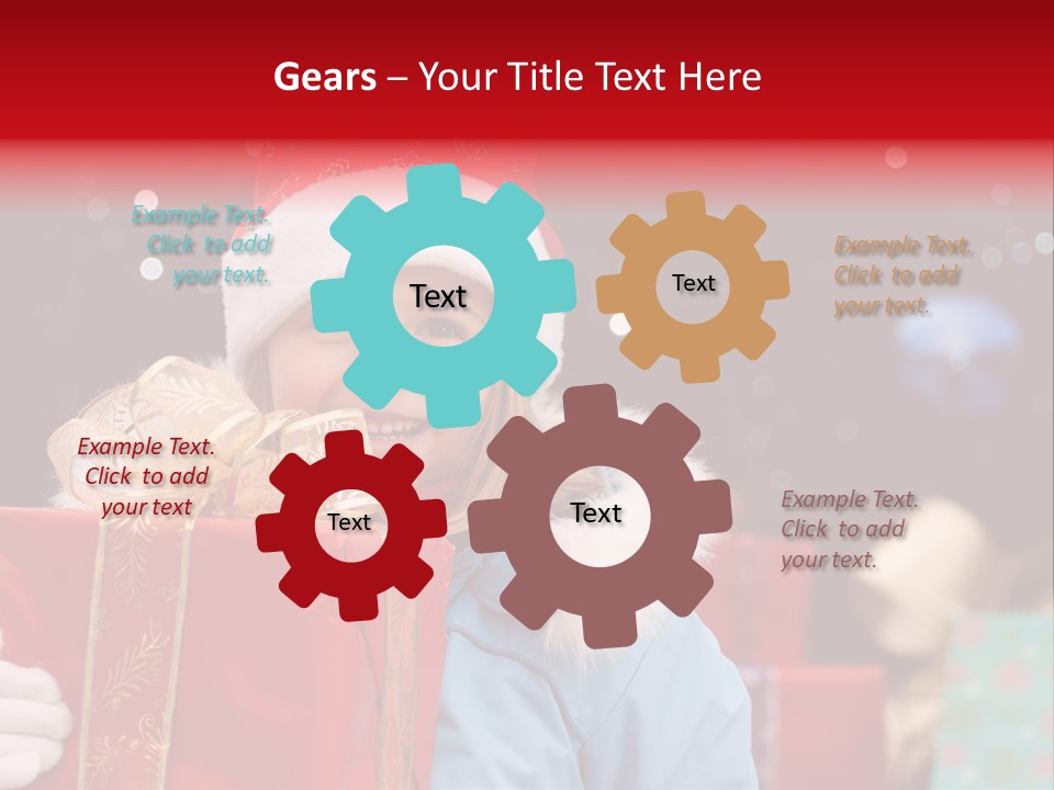 Children Christmas Gifts PowerPoint Template