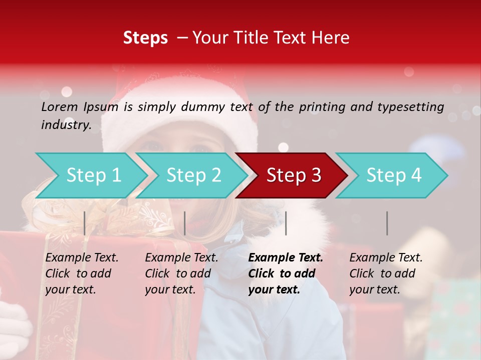 Children Christmas Gifts PowerPoint Template