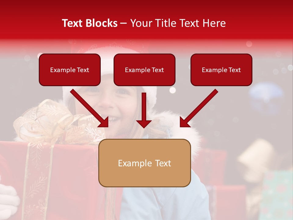 Children Christmas Gifts PowerPoint Template