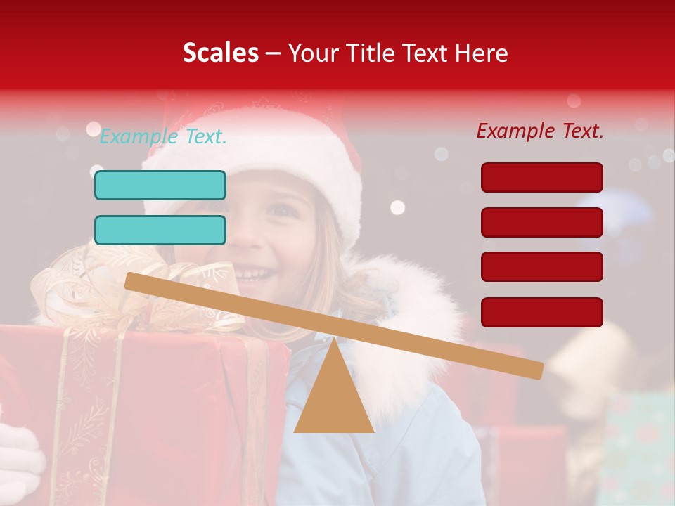 Children Christmas Gifts PowerPoint Template