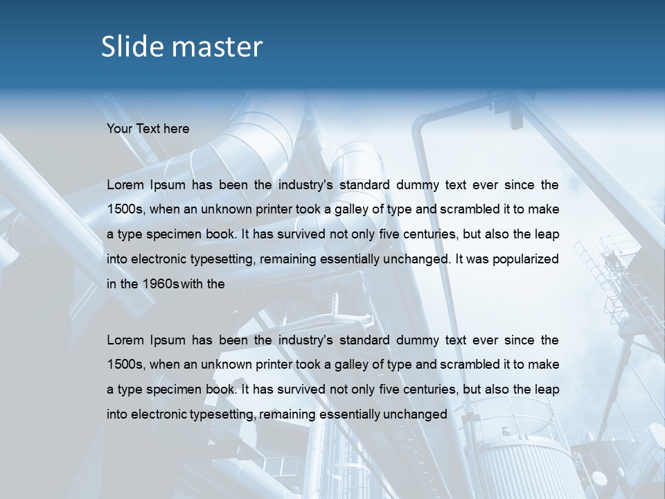 Pipe Plant Tube PowerPoint Template