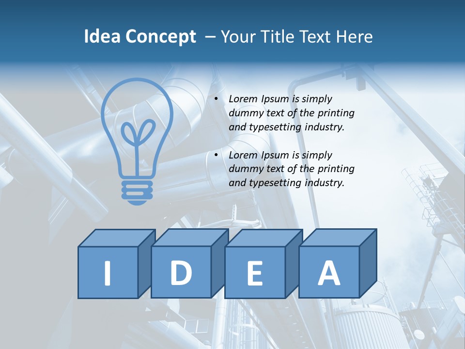 Pipe Plant Tube PowerPoint Template