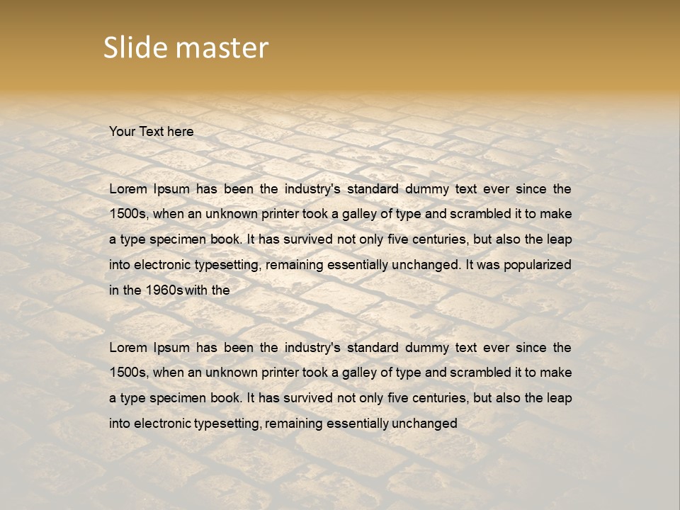 Close Up Pavement PowerPoint Template