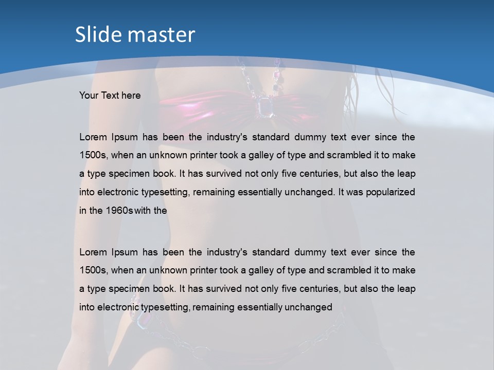 Hotbabe Bikini Beach PowerPoint Template