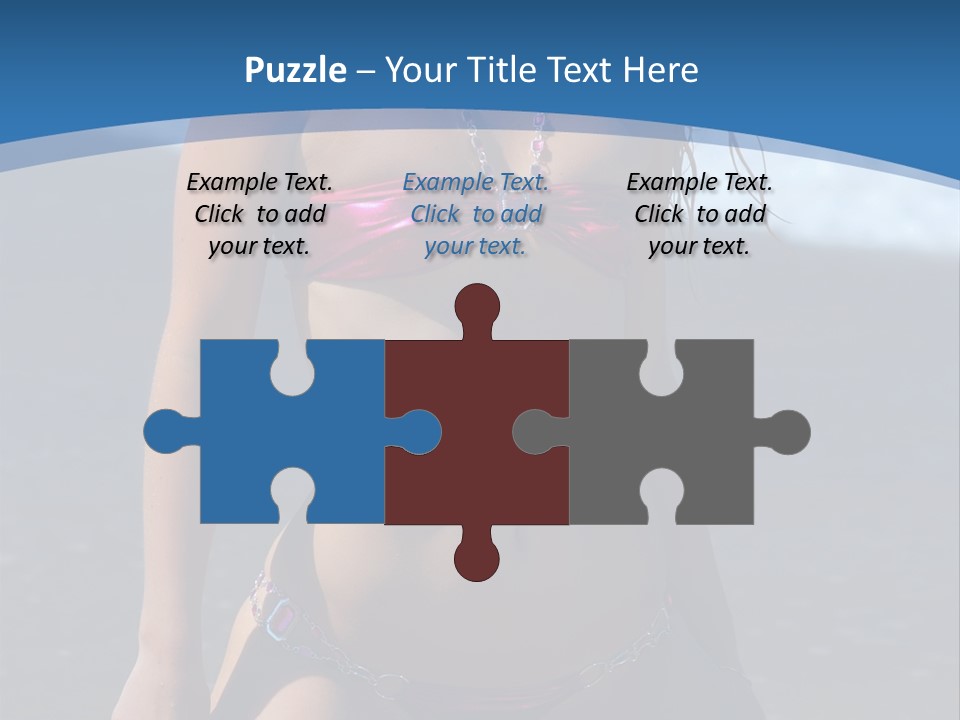 Hotbabe Bikini Beach PowerPoint Template