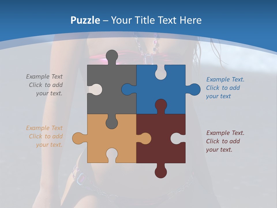 Hotbabe Bikini Beach PowerPoint Template