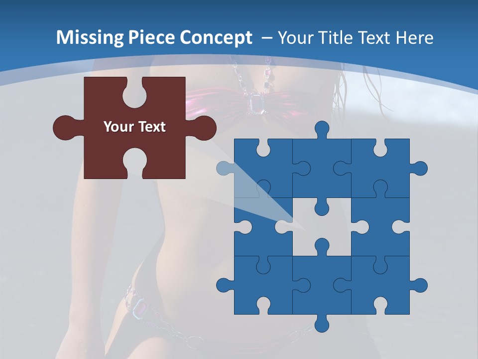 Hotbabe Bikini Beach PowerPoint Template