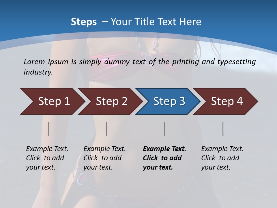 Hotbabe Bikini Beach PowerPoint Template