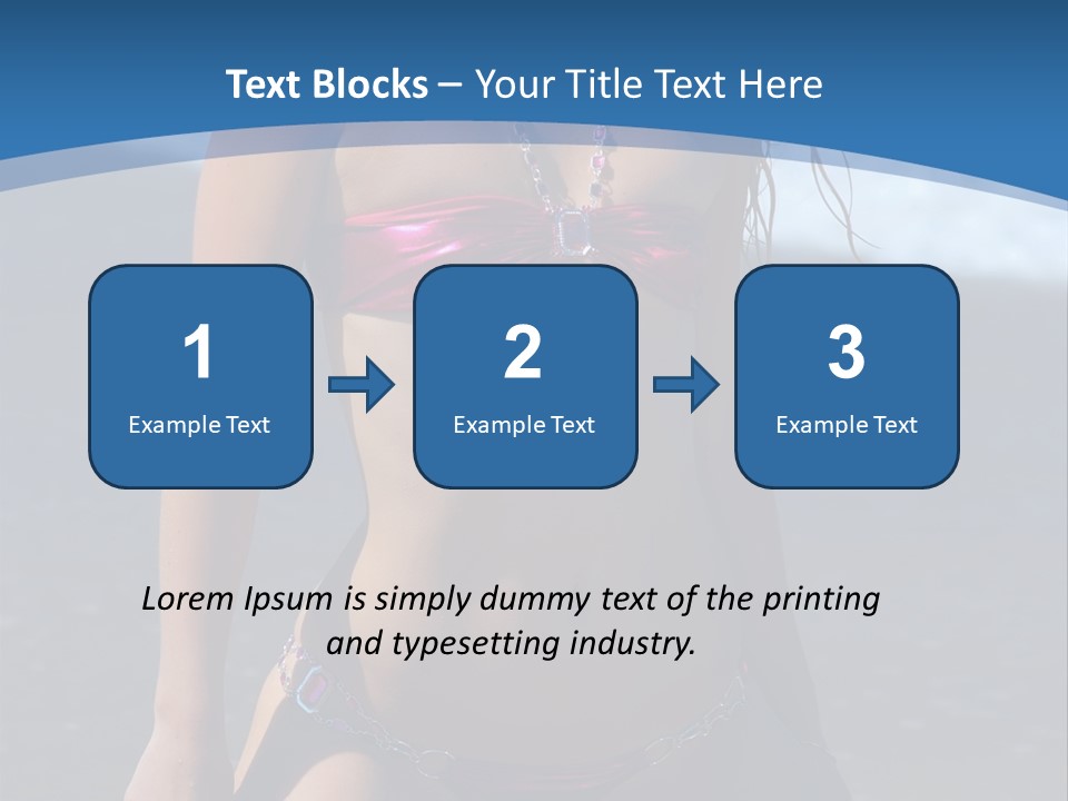 Hotbabe Bikini Beach PowerPoint Template