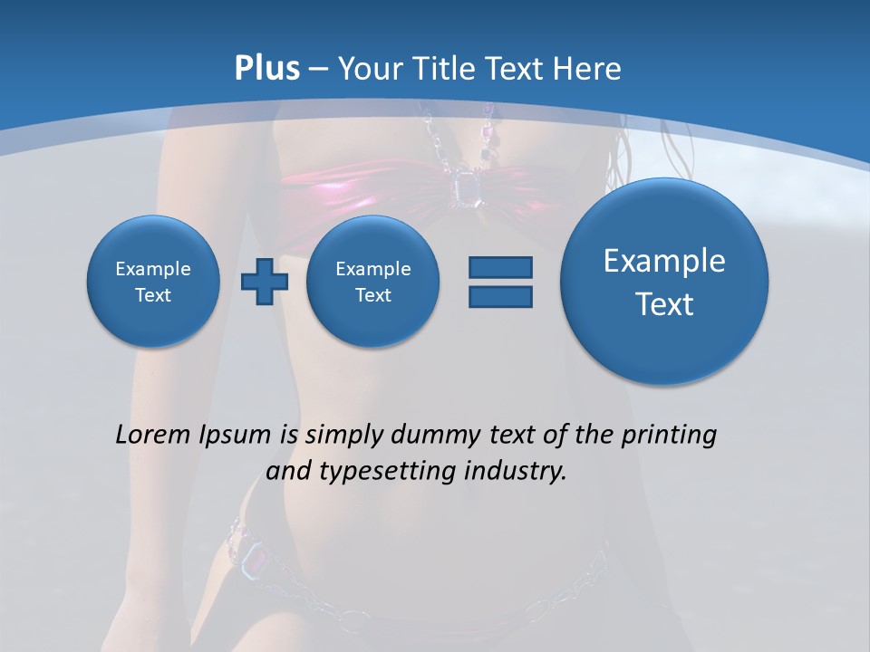 Hotbabe Bikini Beach PowerPoint Template