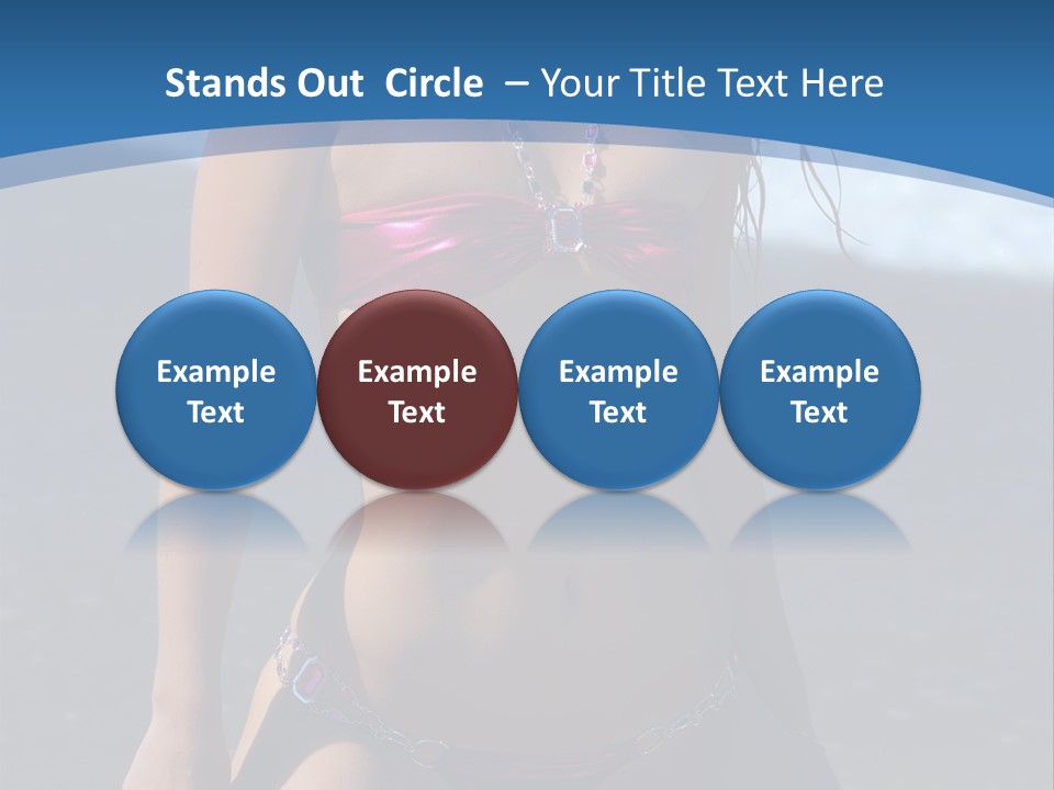 Hotbabe Bikini Beach PowerPoint Template