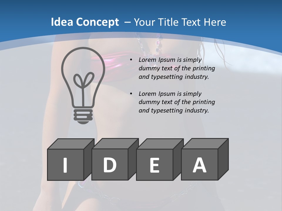 Hotbabe Bikini Beach PowerPoint Template