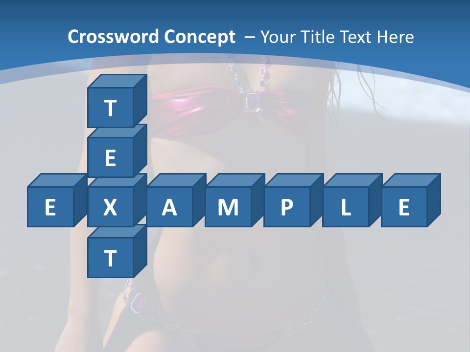 Hotbabe Bikini Beach PowerPoint Template