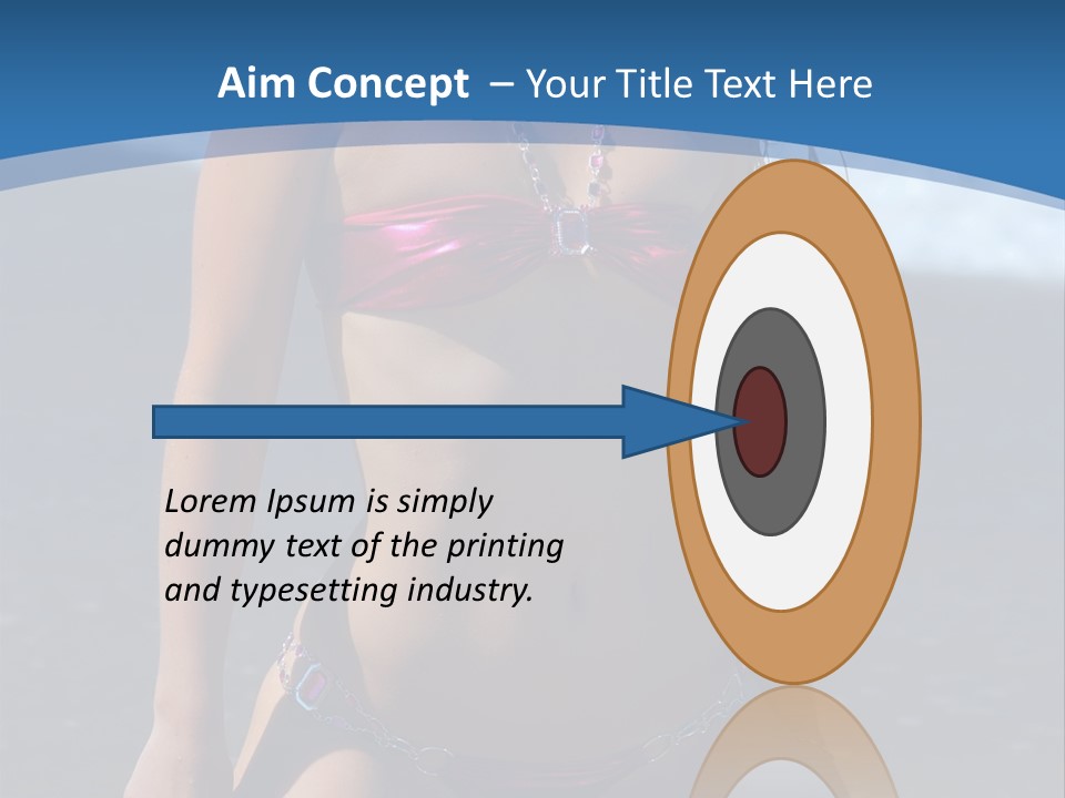 Hotbabe Bikini Beach PowerPoint Template