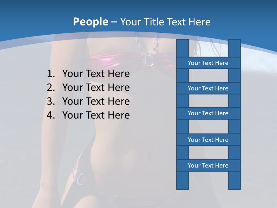Hotbabe Bikini Beach PowerPoint Template
