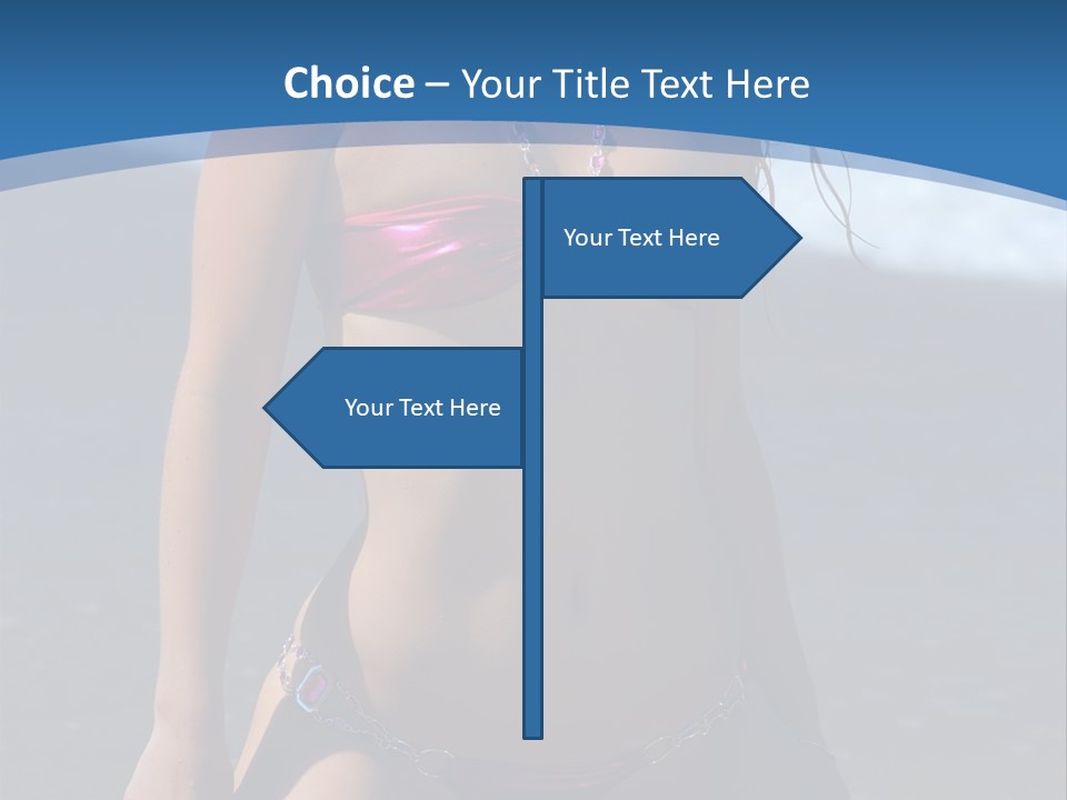 Hotbabe Bikini Beach PowerPoint Template