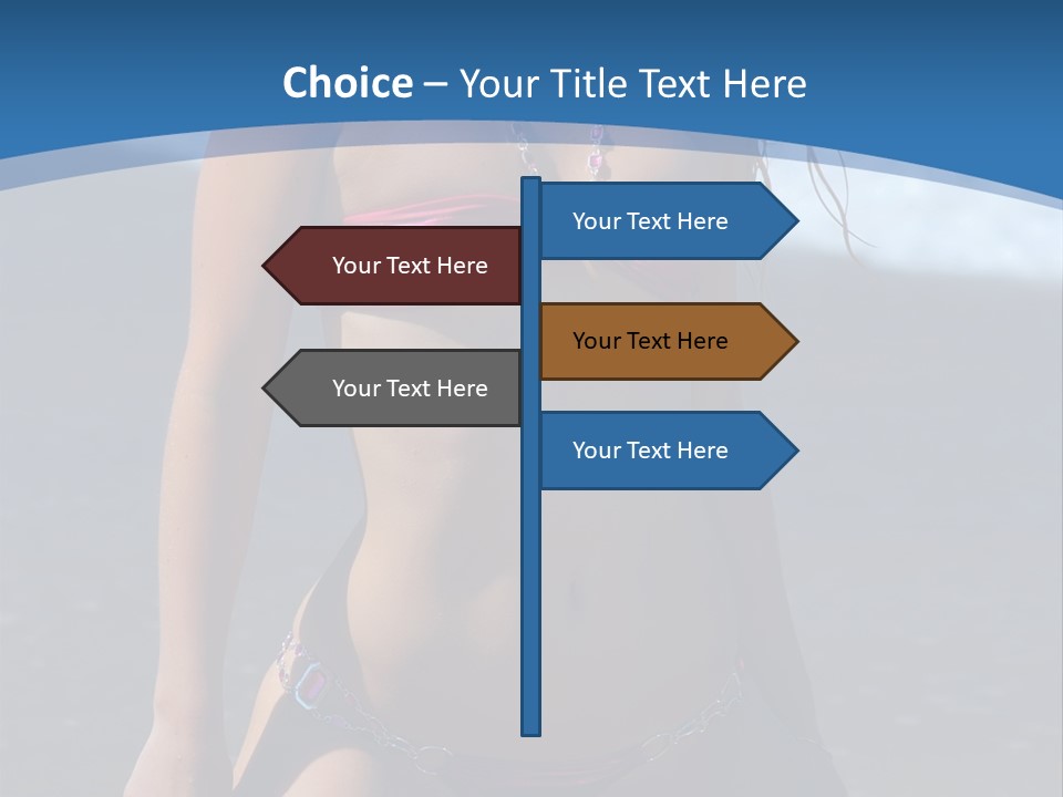 Hotbabe Bikini Beach PowerPoint Template