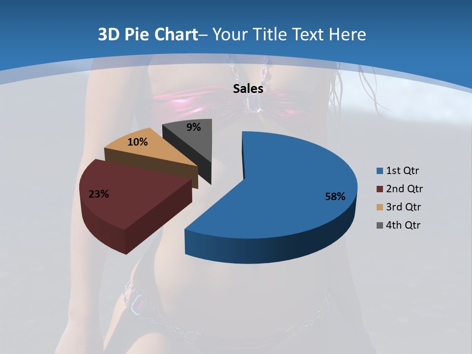 Hotbabe Bikini Beach PowerPoint Template
