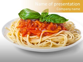 Plate Of Pasta PowerPoint Template